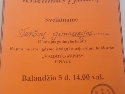 Patekome į konkurso „Vaidoto mūšis“ finalą, nuotrauka 2