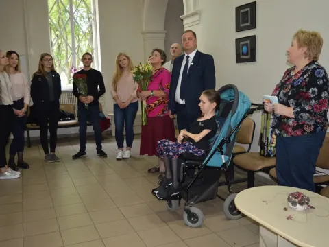 IVc g. klasės mokinės Gabijos Riaubaitės parodos ,,Mikrokosmosas“ atidarymas, nuotrauka 3