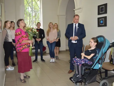 IVc g. klasės mokinės Gabijos Riaubaitės parodos ,,Mikrokosmosas“ atidarymas, nuotrauka 4