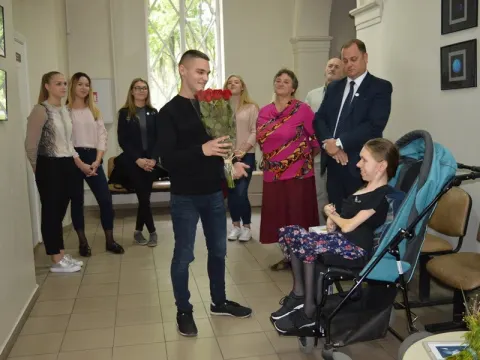IVc g. klasės mokinės Gabijos Riaubaitės parodos ,,Mikrokosmosas“ atidarymas, nuotrauka 7
