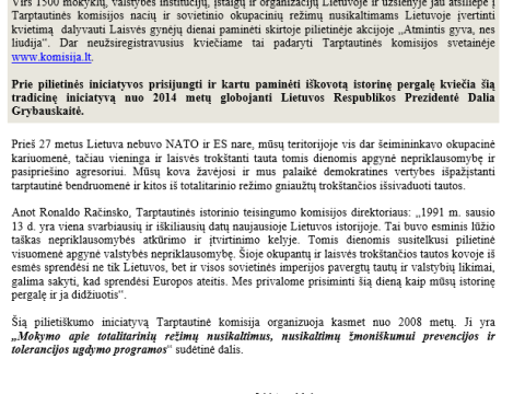  Pilietiškumo akcijos „Atmintis gyva, nes liudija“ organizatoriai ir dalyviai kviečia, nuotrauka 1