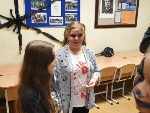 Į 8i klasės duris pabeldė Šiurpnaktis, nuotrauka 6