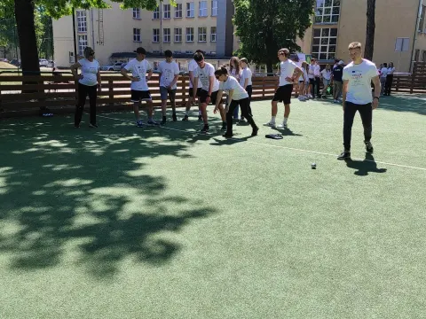 Tarptautinio projekto susitikimas Kauno Veršvų gimnazijoje, skatinantis tradicinių žaidimų ir sporto šakų atgaivinimą, nuotrauka 10