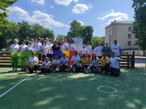Tarptautinio projekto susitikimas Kauno Veršvų gimnazijoje, skatinantis tradicinių žaidimų ir sporto šakų atgaivinimą, nuotrauka 19