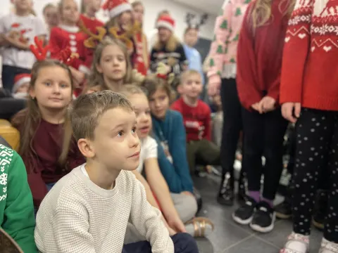 Šventinis koncertas pradinėje mokykloje Romainių filiale, nuotrauka 19