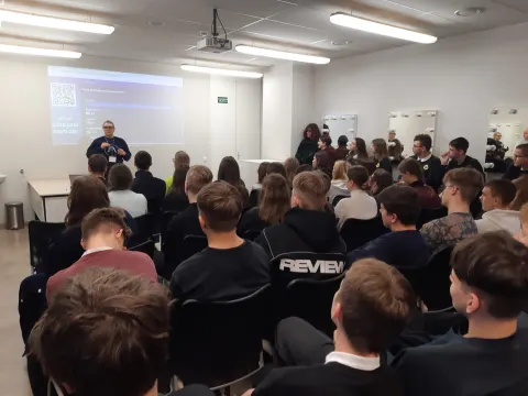 Ekskursija į „ Žalgirio“ areną ir Karaliaus Mindaugo profesinio mokymo centrą, nuotrauka 4