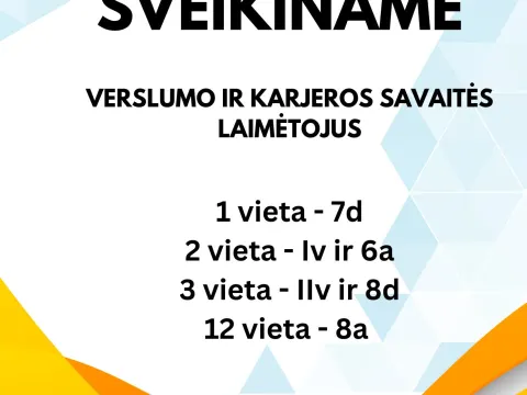 Karjeros ir verslumo savaitė 5-12 klasėse, nuotrauka 1