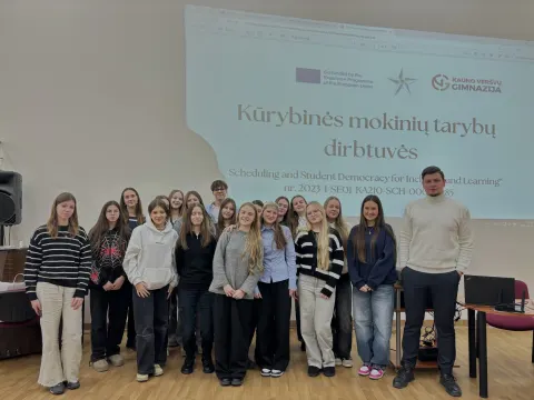 Erasmus+ KA210 bendradarbiavimo partnerystės projektas „Scheduling and Student Democracy for Inclusion and Learning“, nuotrauka 5