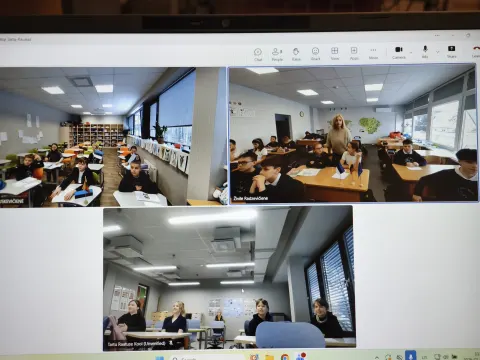 Virtualus susitikimas su moksleiviais iš Tartu Raatuse mokyklos, nuotrauka 9