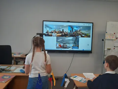 Virtualus susitikimas su moksleiviais iš Tartu Raatuse mokyklos, nuotrauka 17