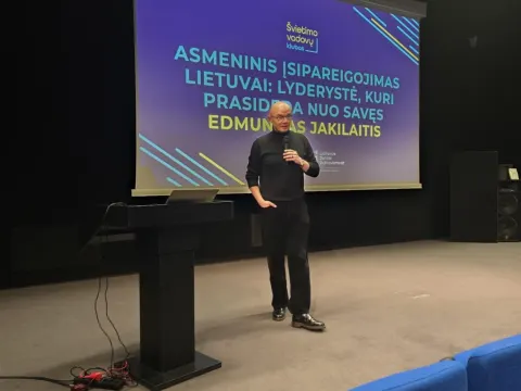 Gimnazijos direktoriaus Žilvino Damijonaičio patirtis Švietimo vadovų klubo mokymuose, nuotrauka 3